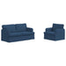 Bankstel 2 st Blauw Stof