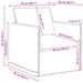 Bankstel 2 st Donkergrijs Stof