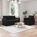 Bankstel 2 st Zwart Stof
