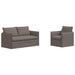 Bankstel 2 st Taupe Stof