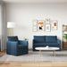 Bankstel 2 st Blauw Stof