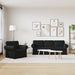 Bankstel 2 st Zwart Stof