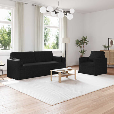 Bankstel 2 st Zwart Stof
