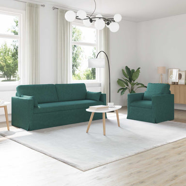 Bankstel 2 st Donkergroen Stof