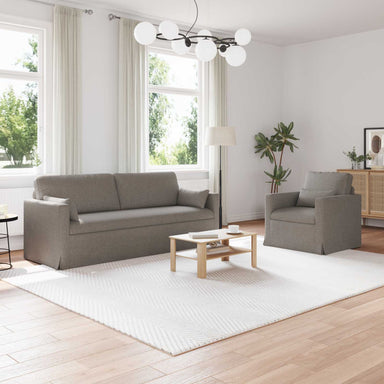 Bankstel 2 st Taupe Stof
