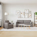 Bankstel 2 st Taupe Stof