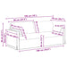 Bankstel 2 st Taupe Stof