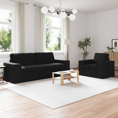 Bankstel 2 st Zwart Stof