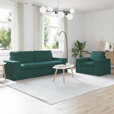 Bankstel 2 st Donkergroen Stof