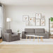 Bankstel 2 st Taupe Stof