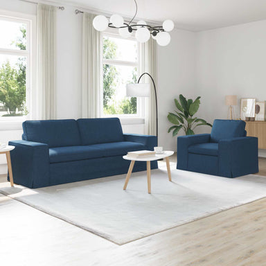 Bankstel 2 st Blauw Stof