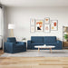 Bankstel 2 st Blauw Stof