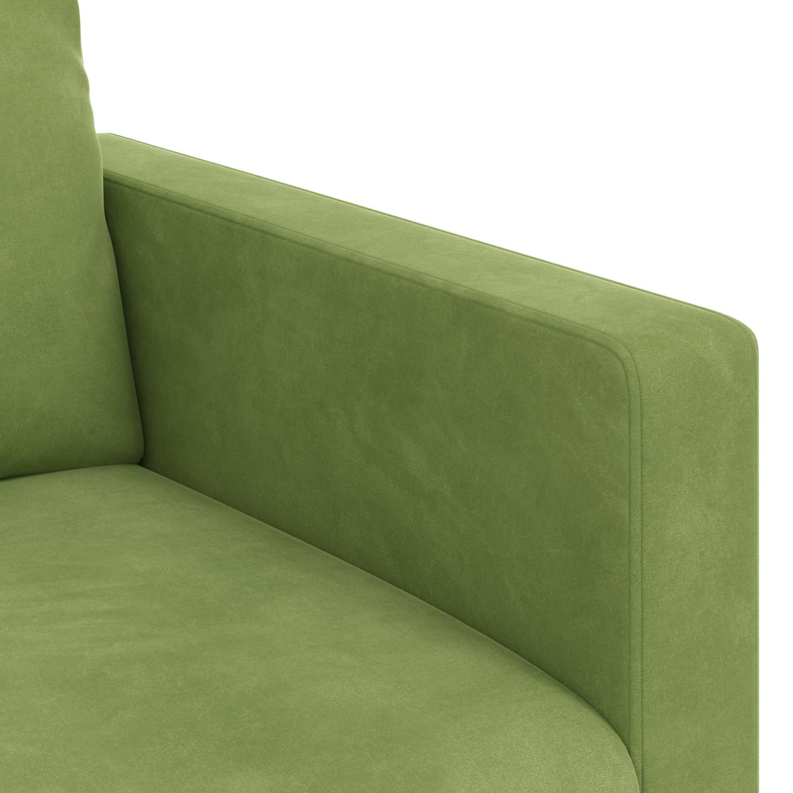Bankstel 2 st Lichtgroen Fluweel