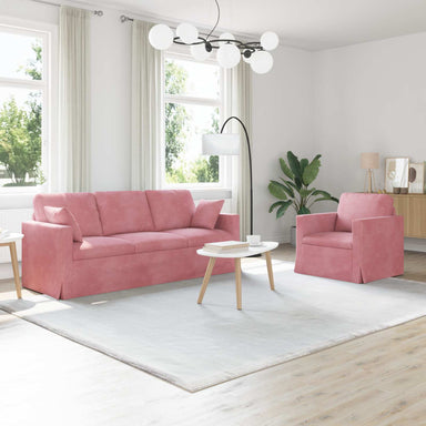Bankstel 2 st Roze Fluweel