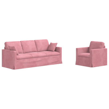 Bankstel 2 st Roze Fluweel