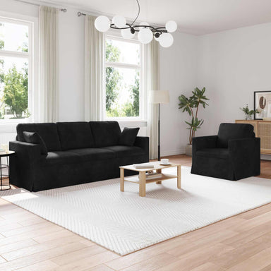 Bankstel 2 st Zwart Fluweel