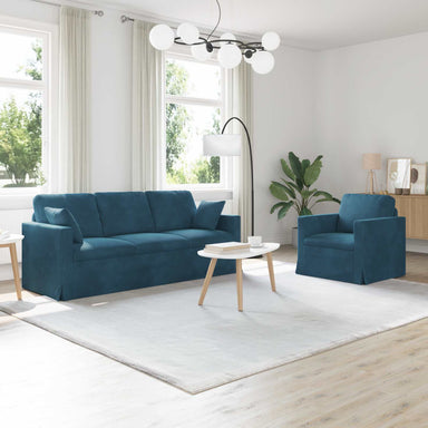 Bankstel 2 st Blauw Fluweel