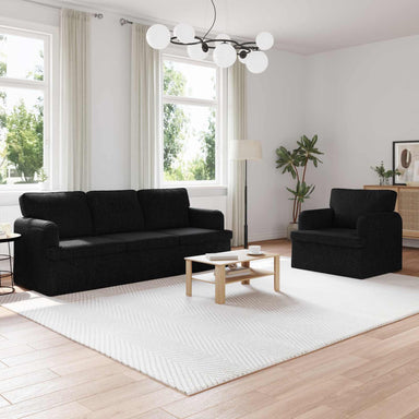 Bankstel 2 st Zwart Stof
