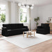 Bankstel 2 st Zwart Stof