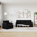Bankstel 2 st Zwart Stof