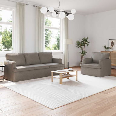Bankstel 2 st Taupe Stof