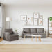 Bankstel 2 st Taupe Stof