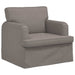 Bankstel 2 st Taupe Stof