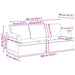 Bankstel 2 st Taupe Stof