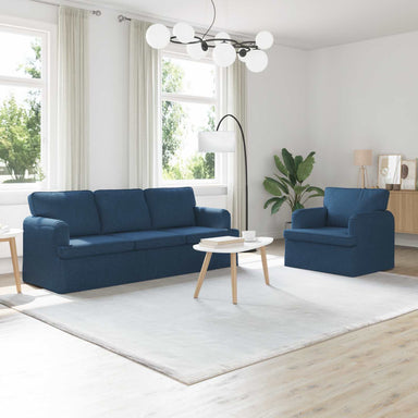 Bankstel 2 st Blauw Stof