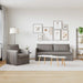 Bankstel 2 st Taupe Stof