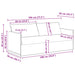 Bankstel 2 st Taupe Stof