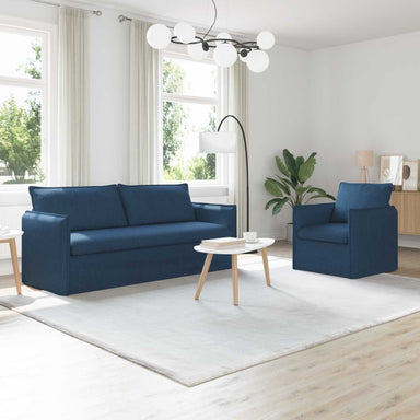 Bankstel 2 st Blauw Stof