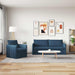 Bankstel 2 st Blauw Stof