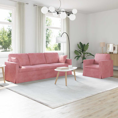Bankstel 2 st Roze Fluweel