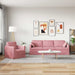 Bankstel 2 st Roze Fluweel