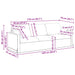 Bankstel 2 st Roze Fluweel