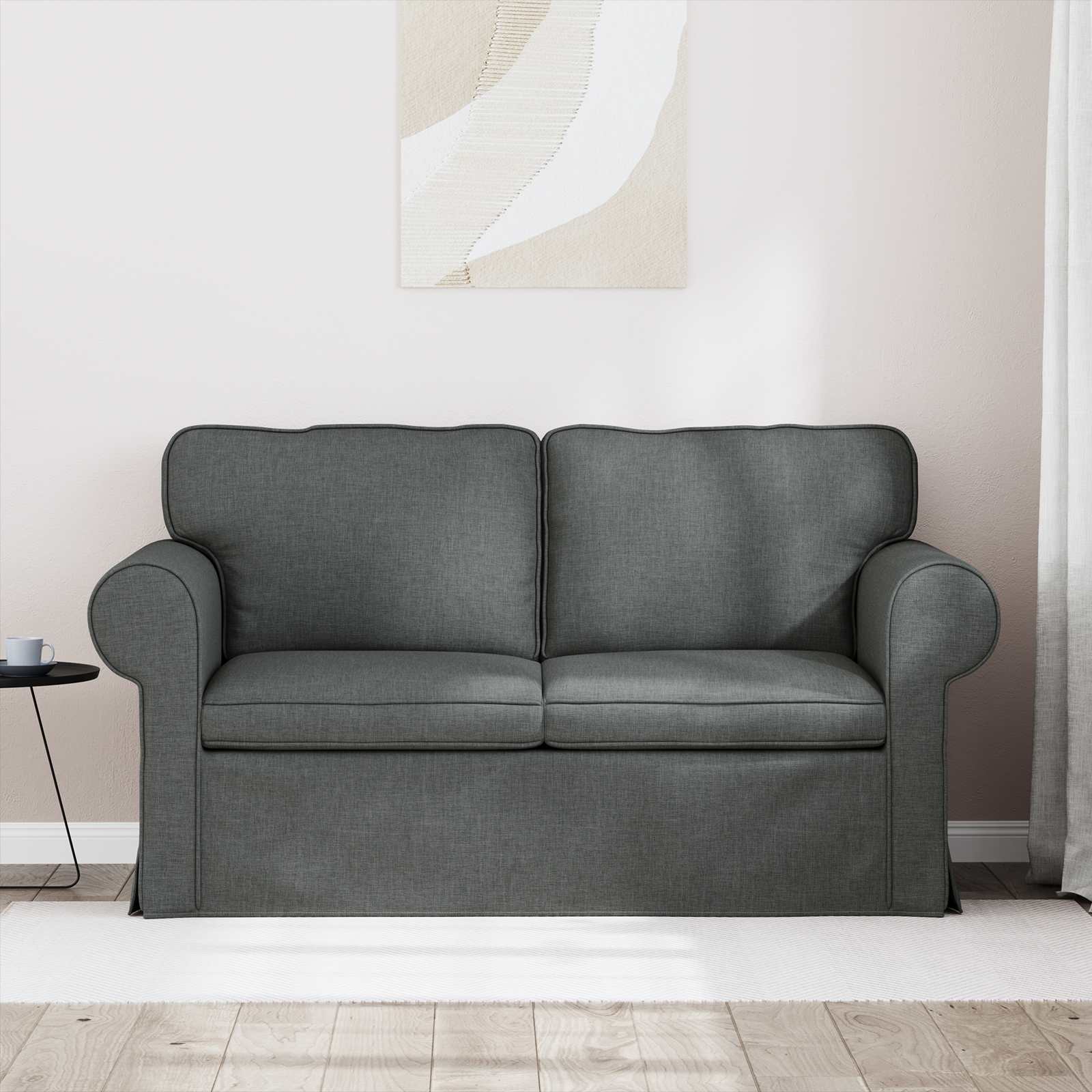 Bank Donkergrijs 155 x 82 x 80 cm Stof