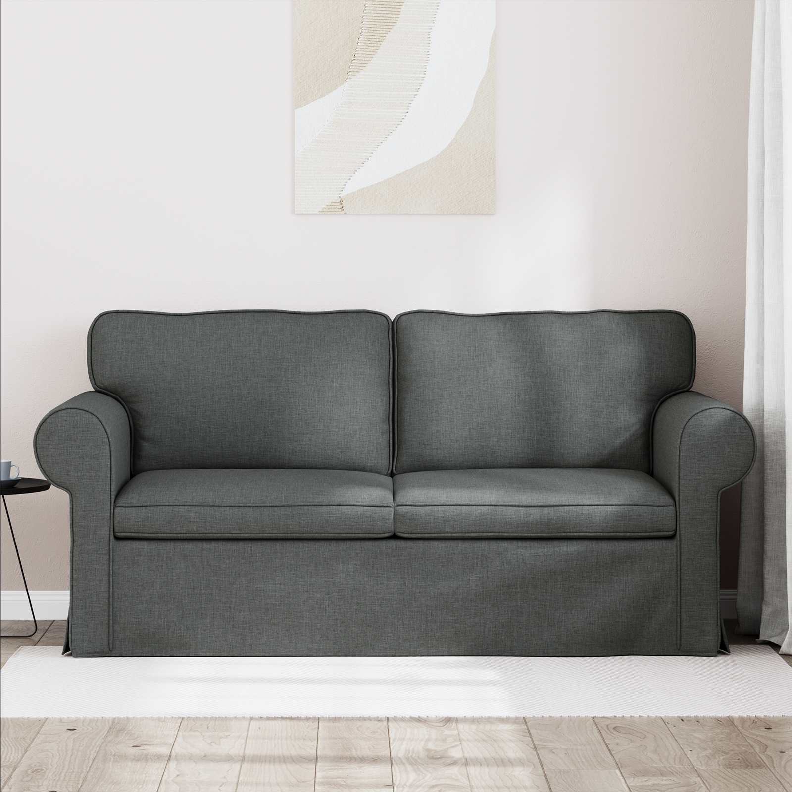 Bank Donkergrijs 175 x 82 x 80 cm Stof