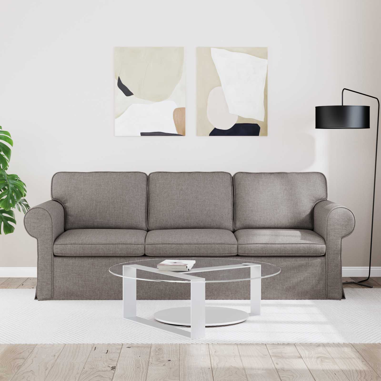 Bank Taupe 215 x 82 x 80 cm Stof