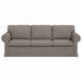 Bank Taupe 215 x 82 x 80 cm Stof