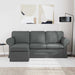Bank Donkergrijs 195 x 138 x 80 cm Stof