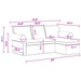 Bank Donkergrijs 195 x 138 x 80 cm Stof