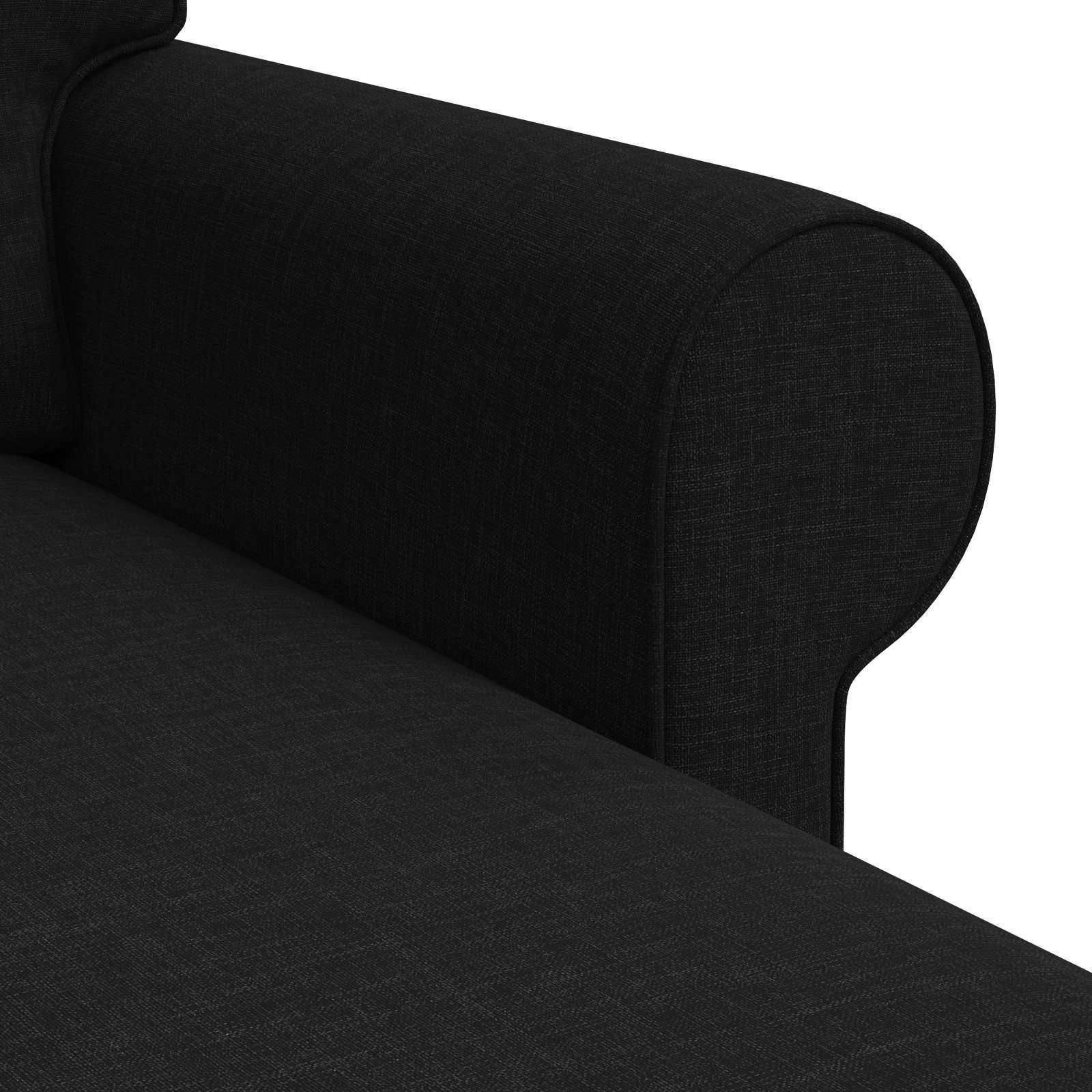 Bank Zwart 195 x 138 x 80 cm Stof