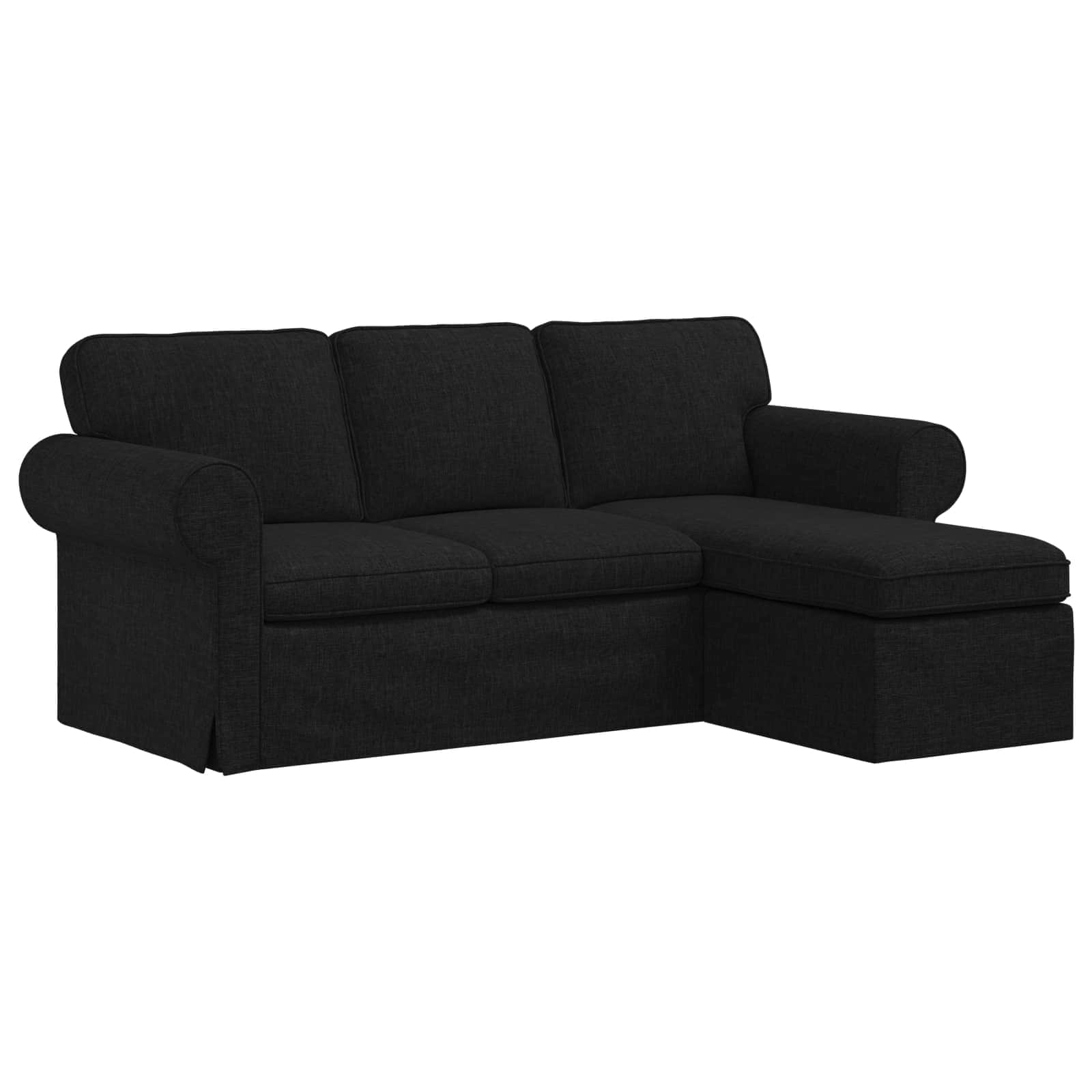Bank Zwart 195 x 138 x 80 cm Stof