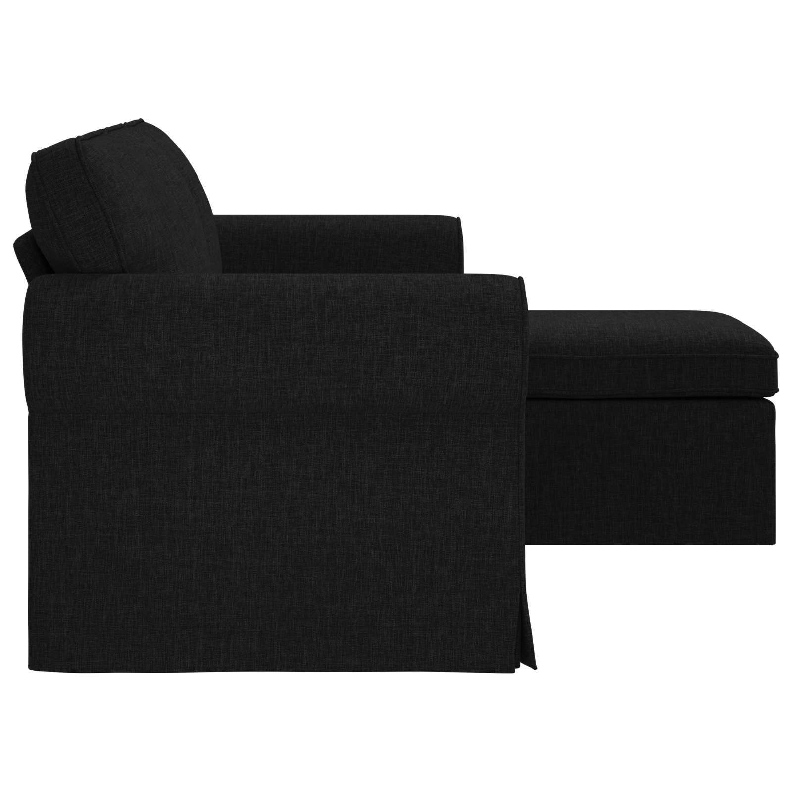 Bank Zwart 195 x 138 x 80 cm Stof