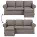 Bank Taupe 195 x 138 x 80 cm Stof