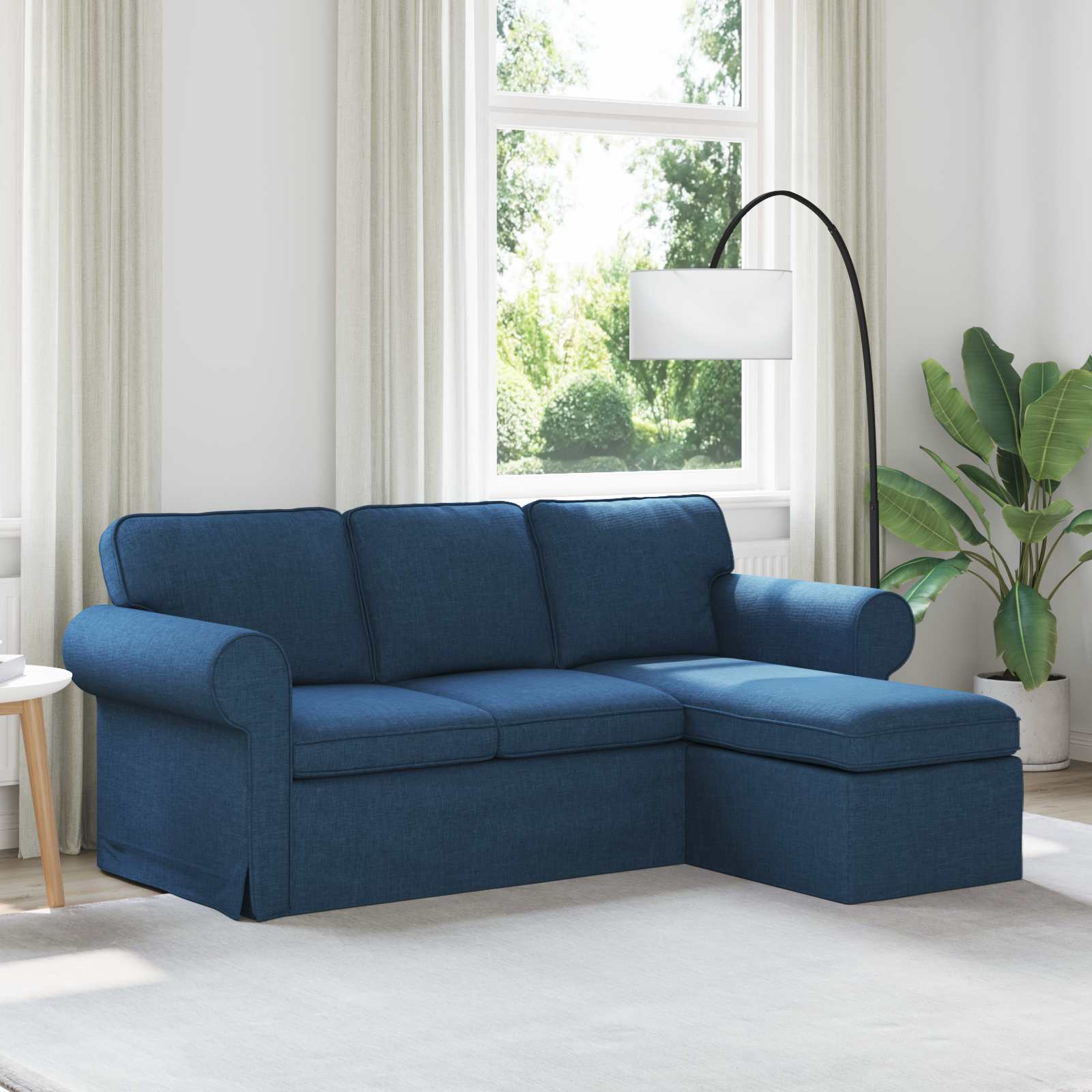 Bank Blauw 195 x 138 x 80 cm Stof