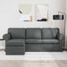 Bank Donkergrijs 215 x 138 x 80 cm Stof