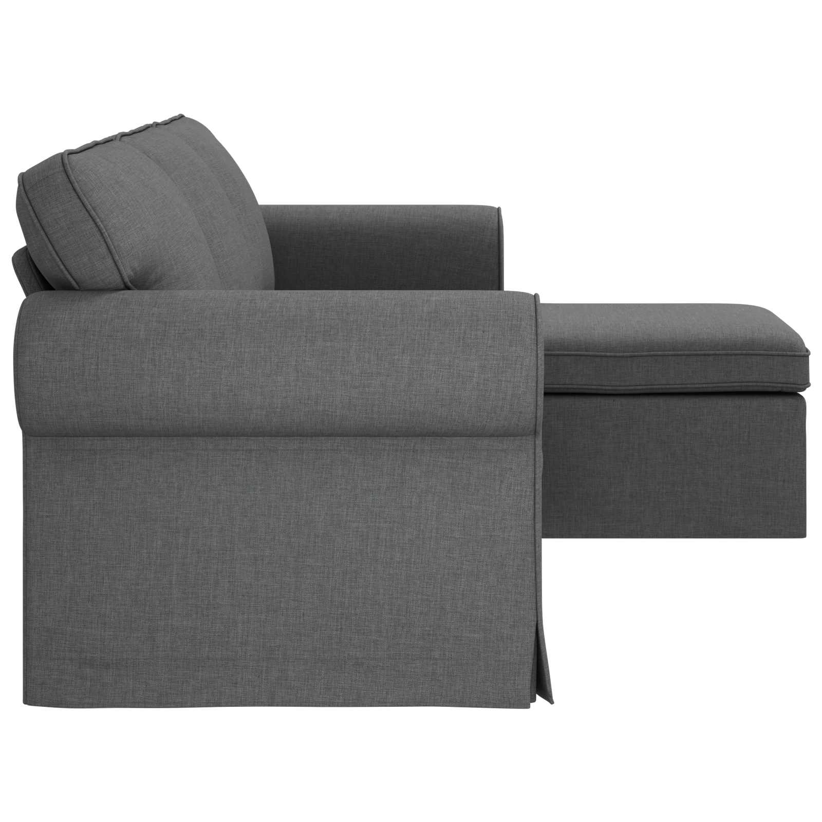 Bank Donkergrijs 215 x 138 x 80 cm Stof