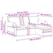 Bank Donkergrijs 215 x 138 x 80 cm Stof